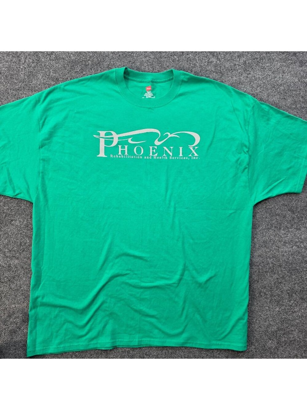 Phoenix Rehabilitation Graphic Tee 3XL Green Casual Minimalist Normcore Therapy